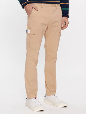 Tommy Jeans Tommy Jeans Штани з тканини Austin DM0DM18341 Бежевий Slim Fit
