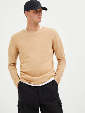 Selected Homme Selected Homme Megztinis Rome 16079774 Smėlio Regular Fit