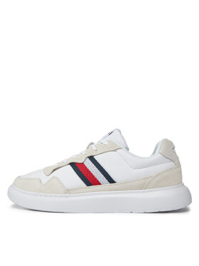 Tommy Hilfiger Superge Light Cupsole Lth Mix Stripes FM0FM04889 Bela