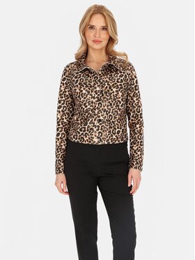 Perso Perso Kurtka damska BLE252669F Beżowy Regular Fit