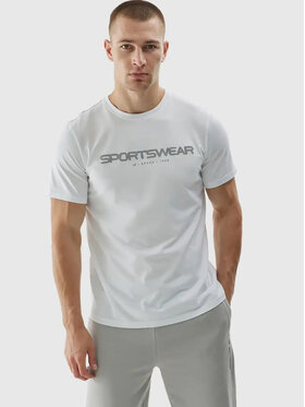 4F 4F T-Shirt 4FWAW24TTSHM1586-10S Biały Standard Fit