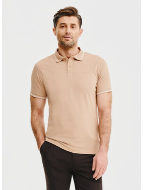 Pako Lorente Pako Lorente Polo P25SF-TX-004 Brązowy Classic Fit
