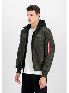 Alpha Industries Alpha Industries Kurtka bomber MA-1 D-Tec Hood Bomber Jacket Khaki Slim Fit