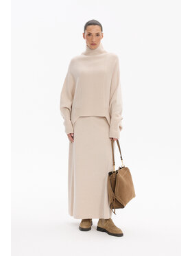 Deni Cler Milano Deni Cler Milano Spódnica maxi T-DC-750D-F5-85-12-1 Beżowy Regular Fit