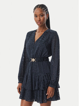 Guess Guess Kokteilinė suknelė W6BK42 W4225 Tamsiai mėlyna Regular Fit