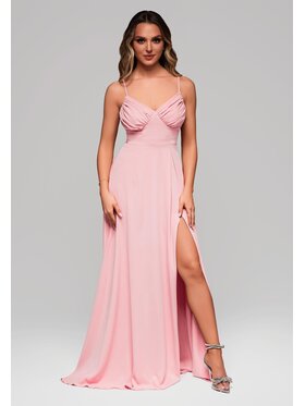 Ombre Ombre Sukienka wieczorowa LA-OM-DLR118 Różowy Regular Fit