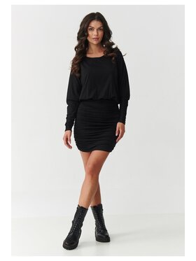 Makadamia Makadamia Sukienka codzienna M900 Czarny Loose Fit