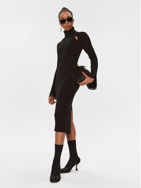 Patrizia Pepe Patrizia Pepe Плетена рокля 2A2640/K9O3A-K103 Черен Regular Fit