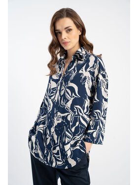 CLICK CLICK Koszula 10-6817 Granatowy Regular Fit