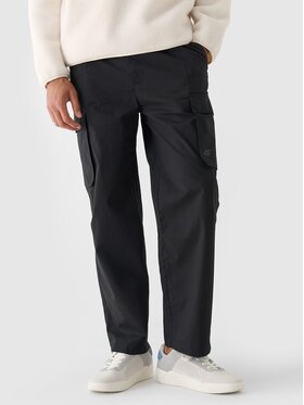 4F 4F Pantaloni di tessuto 4FRAW24TTROM1167-20S Nero Regular Fit