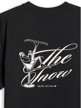 4F 4F T-Shirt WINTER CLUB Czarny Loose Fit