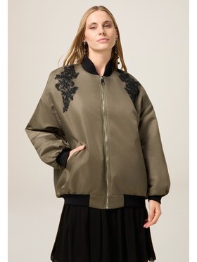 Oltre Oltre Cappotto 8001E000176N035 Verde Over Fit