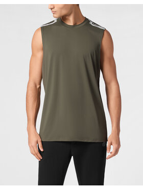 Plein Sport Plein Sport Tank top 10213 Zielony Regular Fit