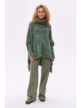 blue shadow blue shadow Sweter Tris Zielony Regular Fit