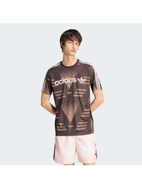 adidas adidas Koszulka techniczna LOOSE SPONSORED JERSEY Brązowy Regular Fit