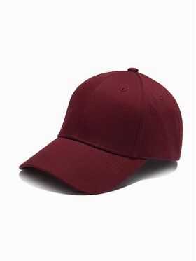 Ombre Ombre Czapka z daszkiem OM-ACCS-0105 Bordowy