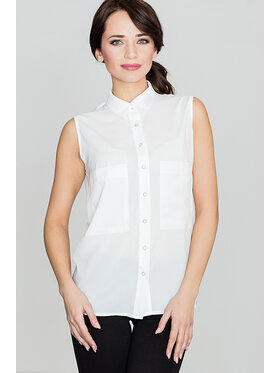 Lenitif Lenitif Bluzka K363 Écru Regular Fit