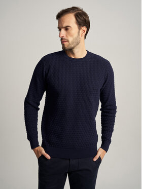 Willsoor Willsoor Sweter 59100 Granatowy Regular Fit