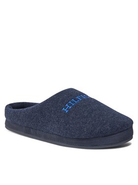 Tommy Hilfiger Tommy Hilfiger Παντόφλες Σπιτιού Hilfiger Warm Felt Homeslipper FM0FM04768 Μπλε
