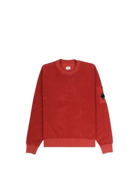C.P. Company C.P. Company Μπλούζα Reverse Brushed Emerized Diagonal Fleece Sweatshirt Κόκκινο Regular Fit