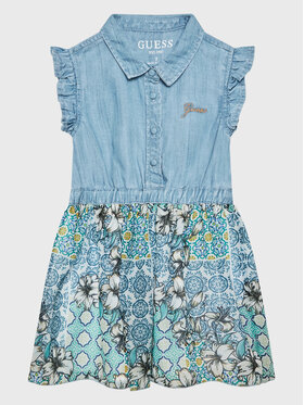 Guess Guess Φόρεμα καθημερινό K3GK22 D3X30 Μπλε Regular Fit