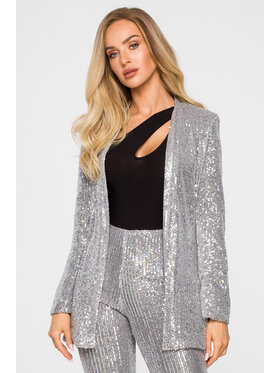 Made of Emotion Made of Emotion Marynarka M724 Srebrny Premium Fit