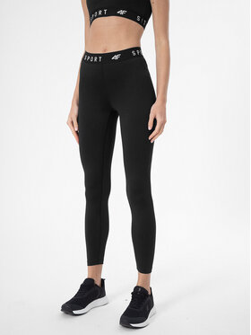 4F 4F Legíny 4FSS23TFTIF077 Černá Slim Fit