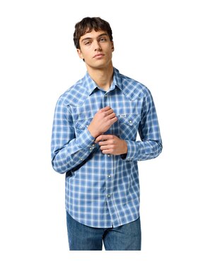 Wrangler Wrangler Koszula 112362764 Niebieski Regular Fit
