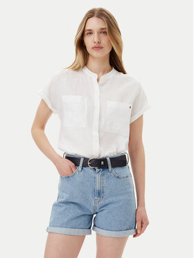 Tommy Hilfiger Tommy Hilfiger Cămașă WW0WW44715 Alb Regular Fit