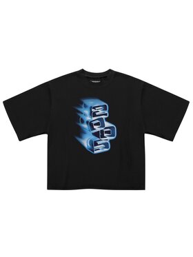 2005 2005 T-Shirt Neon Drift Czarny Oversize