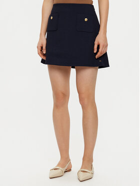 Tommy Hilfiger Tommy Hilfiger Mini sukňa WW0WW44994 Tmavomodrá Regular Fit