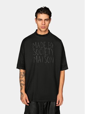 MADE BY SOCIETY MADE BY SOCIETY T-Shirt Absolute Dark - T17794 Czarny Basic Fit