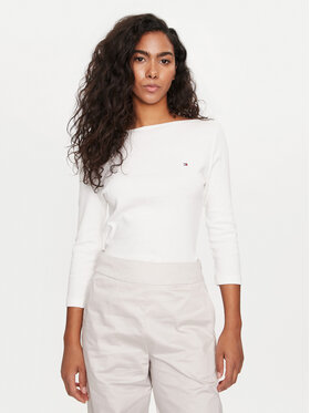 Tommy Hilfiger Tommy Hilfiger Блуза New Cody WW0WW40589 Екрю Slim Fit
