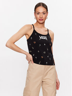 Vans Vans Top Micro Ditsy Halter VN0003M6 Czarny Regular Fit