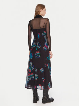 Desigual Desigual Φόρεμα καθημερινό Watercolor Lacroix 25WWVK03 Μαύρο Regular Fit