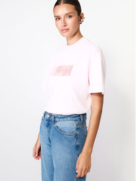 La Mania La Mania T-Shirt ALISA Różowy Basic Fit