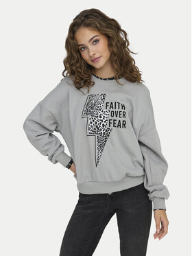 ONLY ONLY Mikina Runa 15313683 Šedá Regular Fit