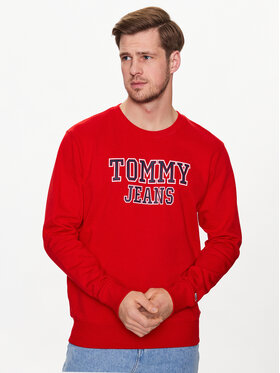 Tommy Jeans Tommy Jeans Bluza Entry Graphic Crew DM0DM16366 Czerwony Regular Fit