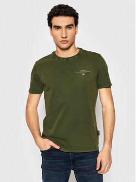 Napapijri Napapijri T-Shirt Selbas NP0A4GBQ Zelená Regular Fit
