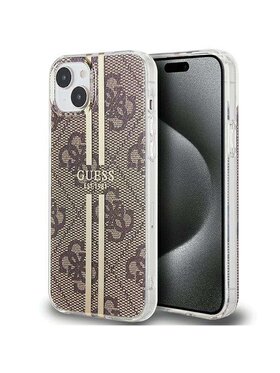 Guess Guess Etui na telefon Apple iPhone 15 Plus Brązowy