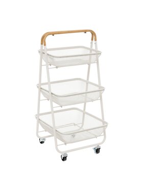 MIAhome MIAhome Organizer  Wózek kuchenny metalowy 86x48x41,5 cm ZEWA biały Biały