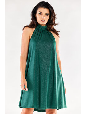 Awama Awama Sukienka wieczorowa A556 Zielony Basic Fit