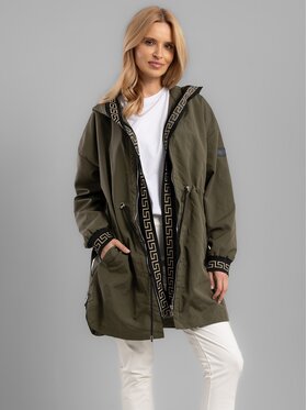 Perso Perso Kurtka damska BLE238787-AF Khaki Regular Fit