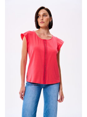 blue shadow blue shadow Bluzka Coli Czerwony Standard Fit