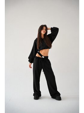 MissDenim MissDenim Tepláková súprava Double Belt Flippy Tracksuit Set Čierna Oversize