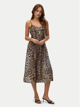 Vero Moda Vero Moda Letní šaty Josie 10303398 Hnědá Regular Fit