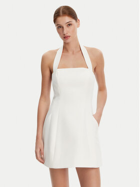 BARDOT BARDOT Коктейлна рокля 59857DB1 Бял Slim Fit