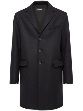 Dsquared2 Dsquared2 Vlnený kabát S74AA0259 S53003 900 Čierna Regular Fit