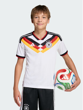 adidas adidas Koszulka techniczna Germany 26 Home Kids Jersey Biały Regular Fit