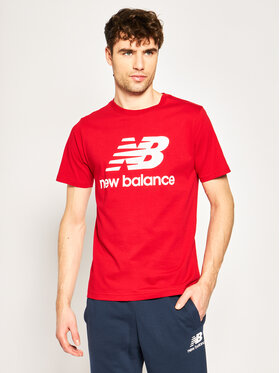 New Balance New Balance T-Shirt Essential Logo MT01575 Czerwony Athletic Fit